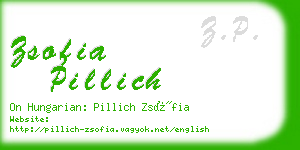 zsofia pillich business card